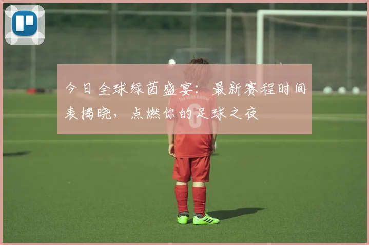 今日全球绿茵盛宴：最新赛程时间表揭晓，点燃你的足球之夜